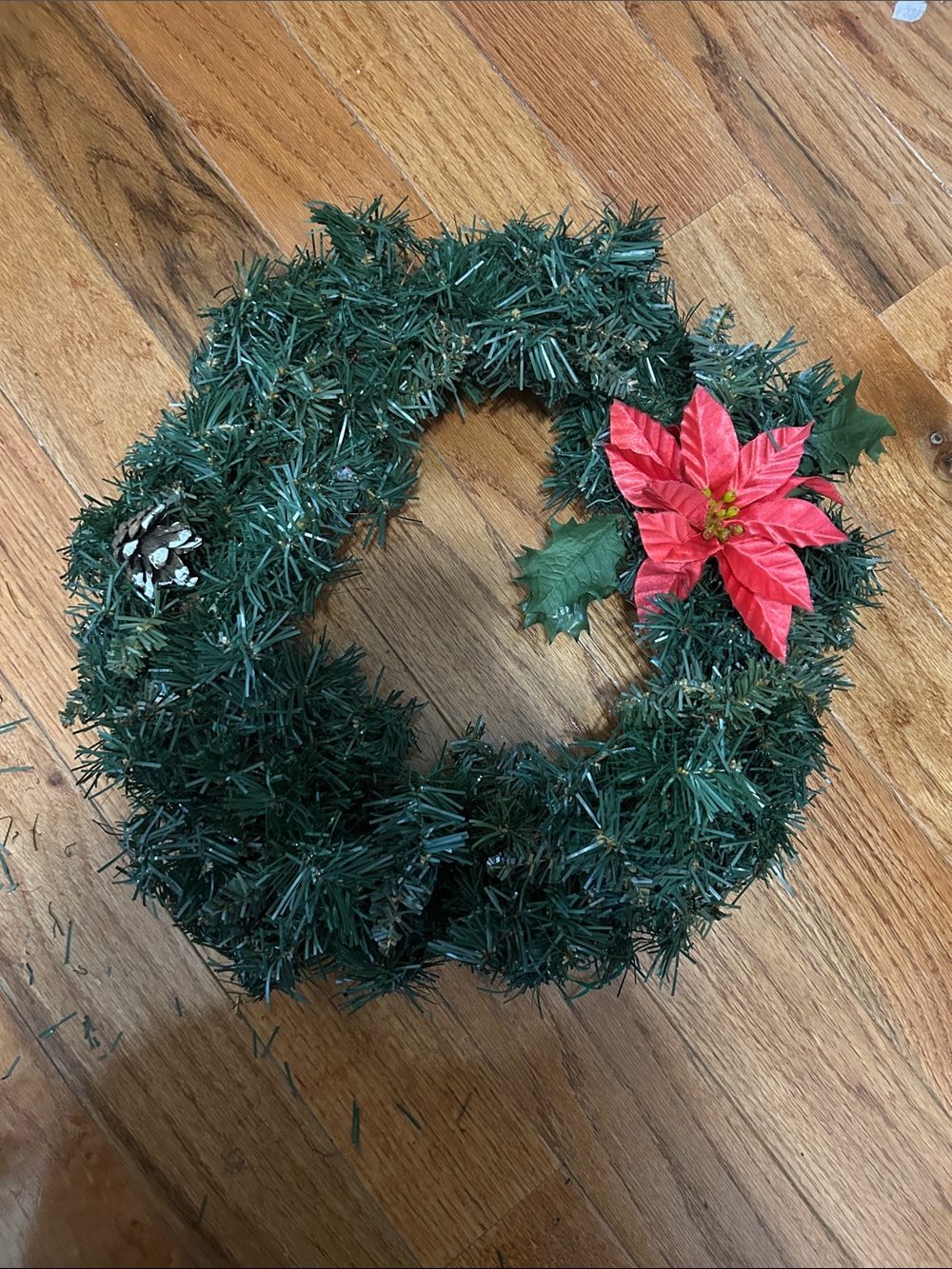 Plastic vintage style Christmas wreath